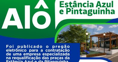 Fabrício Lemos celebra a publicação do pregão eletrônico para a contratação da empresa responsável pela requalificação das praças do Estância Azul e do Pitanguinha