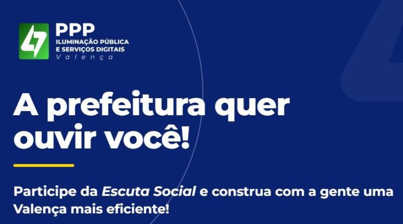 Valença abre escuta pública para ouvir população sobre projeto de PPP de Iluminação Pública e Serviços Digitais